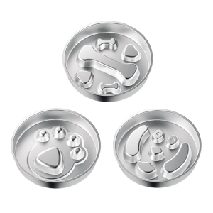 Slow Feeder Dog BowlStainless Steels Mazes Bowl for Small Breeds Antis-Slip Base Grade Dog Dish to Slow Eating