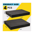 4 Pcs Black Foam Sheets for Cases Tool Foam Black Foam Sheet for Packaging and Crafts. 