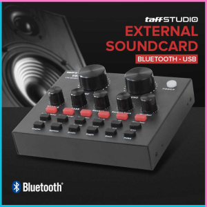 COD Cepat TaffSTUDIO Bluetooth Audio USB External Soundcard Live Broadcast Mic dicas 1200 mAh - V8S / Sound Effect Untuk Streaming / Live Mixer Audio USB External / Sound Card V8 Singing Live Sound card Mixer External - PIJAR