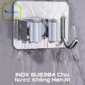 Móc Treo Cây Lau Nhà, Chổi Lau Nhà Có Móc Khăn Chất Liệu Inox 304 Cao Cấp (Kèm 1 Tuýp Keo Dán Sealant Fix). 