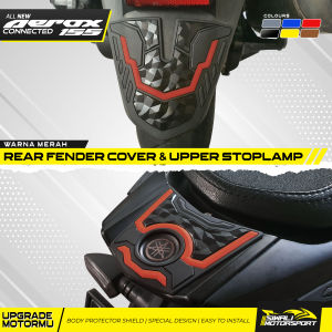 Rear Fender & Upper Stop Lamp Cover All New Aerox 155 Rubber Karet