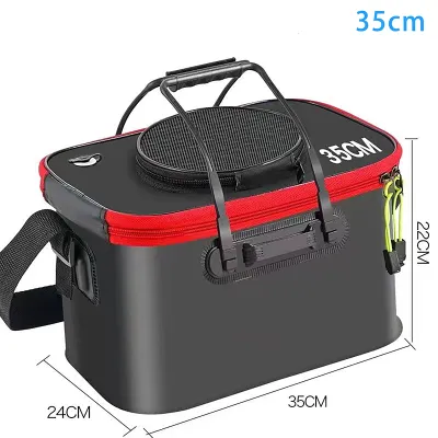 SHNGki Câu Cá Xô gấp cá sống xô đa chức năng xách tay câu cá xô Cá hộp EVA dày Ba lô hộp câu cá