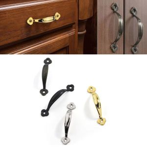 NALANILI Antique Arched Cabinet Door Handles Zinc Alloy Bronze Wardrobe Door Handle Luxury Drawer Pulls For Cabinet Wardrobe Drawer