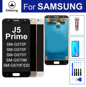 Màn hình LCD cho Samsung J5 Prime G570 SM-G570F SM-G570DD G570Y g570m thay thế bộ cụm màn hình cảm ứng hiển thị + keo + công cụ