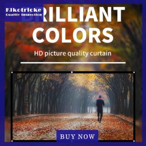 16 9 Simple Projector Curtain 60 72 84 100 120 150 inch HD Display Screen