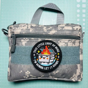 [Hỏa Tốc TPHCM] Patch_Velcro Thêu dán hình Nước Mỹ Retro có mặt gai để dán lên quần áo balo