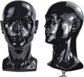 Kepala Mannequin Hitam Cerah PVC Kosmetologi Profesional Kepala Mannequin Lelaki Kepala Mannequin untuk Rambut Palsu Kepala untuk Paparan Rambut Palsu Rambut Cermin Mata Topi Set Paparan Stand (Hitam Cerah). 