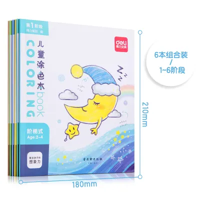 Deli Buku mewarnai cover animasikualitas kertas bagus 1 Pcs 73353
