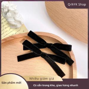 Hàng có sẵn✨ 2 cái kẹp tóc nơ nhung cổ điển màu trơn phong cách Hàn Quốc kẹp tóc dễ thương kẹp bên Phụ kiện tóc barrettes ngọt ngào mát mẻ cho nữ