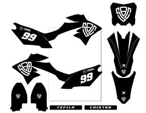 Stiker NEW DTRACKER decal setiker NEW DTRACKER stiker motor MOTIF STANDAR D-A4-305