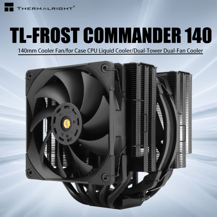 Thermalright FROST COMMANDER 140 BLACK&WHITE CPU Air Cooler FC140 BLACK ...