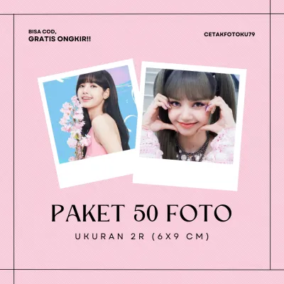 CETAK FOTO UKURAN 2R 50 FOTO PROSES 1 HARI BISA COD