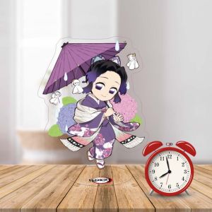 ANGCHI Cartoon Tomioka Giyuu Acrylic Stand Collectible Toy Agatsuma Zenitsu Kimetsu no Yaiba Desktop Standing Card Figure Model Plate Demon Slayer Desktop Decoration