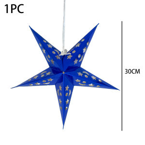 ดาวคริสต์มาสขนาดใหญ่30ซม. แขวนเพดานตกแต่ง3D ต้นคริสต์มาสดาวเลเซอร์จี้ตกแต่งคริสมาสต์ในบ้านอุปกรณ์งานปาร์ตี้