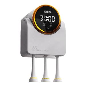 New intelligent space module shaped toothbrush sterilizer for drying UV wall mounted intelligent electric toothbrush holder LED display screen for quick drying wall mounted toothbrush sterilizer