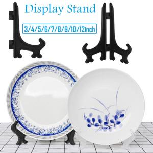 ANCIENT Kitchen Black Plastic Display Stand Easels Picture Frame Stand Dishes Plate Holder
