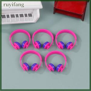 ruyifang 5pcs mini tai nghe đồ chơi Quà tặng tự làm kính mát mũ rơm Khăn trang sức phụ kiện trang trí