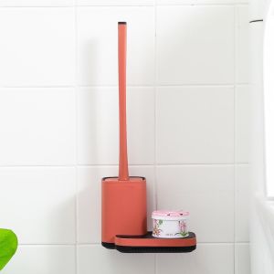Bàn chải cọ rửa bồn cầu - Cây cọ rửa nhà vệ sinh thiết kế dán tường tiện lợi