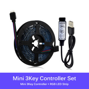 1M 2M 3M 4M 5M USB 5050 RGB Multi-color Light Strip USB TV LED Strip RGB Tape With 24Key Remote Control TV Background Decoration Light Strip