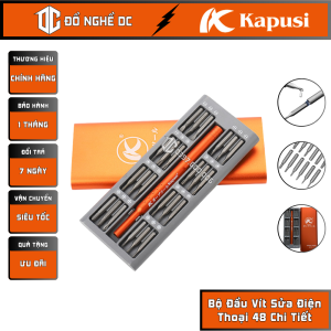 Bộ Đầu Vít Bộ Mũi Vít Tua Vít Sửa Điện Thoại 48 Chi Tiết K-6048 Kapusi Nhật Bản Thép cao cấp chuyên dùng để tháo lắp sữa chữa