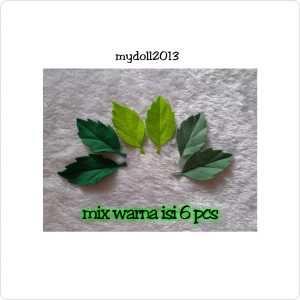 Aplikasi Daun Dari Kain Flanel Tinggi 9 cm