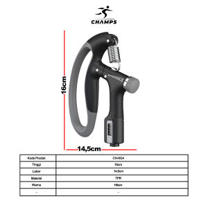 CHAMPS Adjustable Hand Grip Multifungsi 5-60kg/10-100kg dengan Display Digital untuk Latihan Tangan