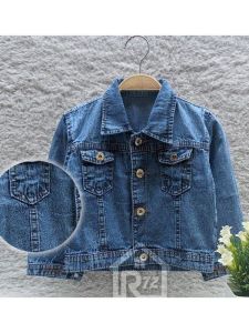 YANSA KIDS-JAKET JEANS ANAK PEREMPUAN MOTIF PITA USIA 1-10 THN - OUTER ANAK BALITA DENIM FASHION