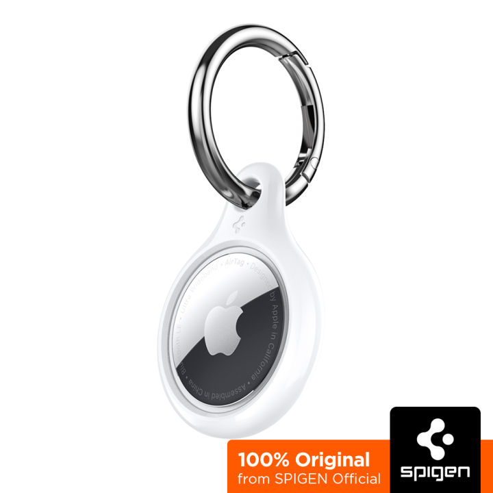 SPIGEN Case for AirTag Case [Ultra Hybrid White] Sleek Simple