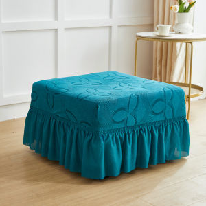 Ottoman Cover Rectangle/Square Footstool Cover Stretchable Sofa Stool Cover