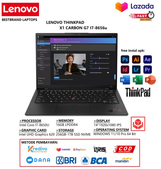 Lenovo Thinkpad X1 Carbon i7 Gen RAM 16GB/1TB SSD FREE TAS