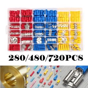 280/480Pcs/Boxed Assorted Insulation Heat Shrink Tube + Terminal Wire Connector Spade Set