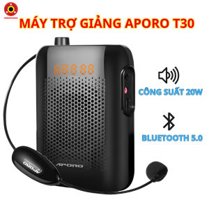 Máy Trợ Giảng Không Dây APORO T30 UHF - Công Suất 20W Có Bluetooth Hỗ Trợ Đa Dạng Đầu Vào Dễ Sử Dụng
