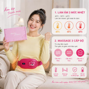 Đai Massage Giữ Ấm Bụng ICON búp bê,Hỗ Trợ Giảm Đau Bụng Kinh Màn Hình LED - Quà Tặng Ý Nghĩa Cho Bạn Gái