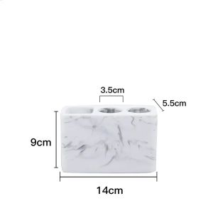 Bathroom Accessory Set 1pcs Marble Look Bathroom Accessories Sets Bathroom Toothbrush Holder & Soap Dispenser Set Home Decor
