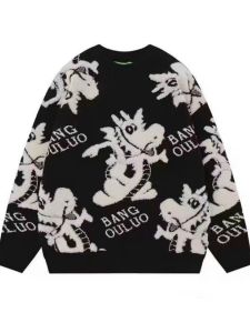 Áo sweater In Hình Rồng Phong Cách Trung Hoa Năm Mới Cho Cặp Đôi coup