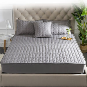 100% Waterproof Mattress Cover Quilted Cotton Mattress Topper Queen size Fitted Bedsheet Mattress Protector Thicker Non-slip Foam Cover