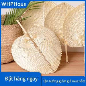 WHPHous Pushan quạt làm bằng tay nghệ thuật quạt tre hình quả đào quạt không khí mùa hè mát mẻ tự làm