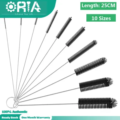 ORIA 25CM Cleaning Brush Set Bottle Brush Cleaner 9.8 inch Tube Brushes Water Bottle Cleaning Brush Kitchen Wire Scrub Set for Drinking Straw Bottle Cup Pipes Keyboard