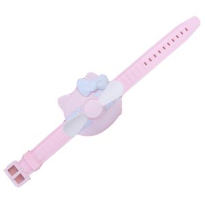 Mini Watch Fan Cute Cat Fan Bracelet Kids USB Fan Portable Breeze For Children