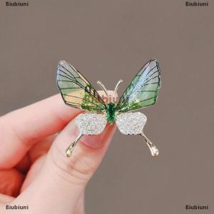 [COD] Biubiuni Chống cháy nổ bướm Trâm côn trùng Corsage phụ kiện của phụ nữ Acrylic trong suốt cánh cao cấp quần áo Pin