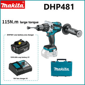 [100% Authentic] Makita_DDF481 Cordless Drill 18V High Power 125Nm High Torque Cordless Hand Drill Household Screwdriver Power Tools