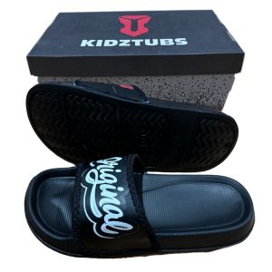 Sandal Anak Laki Laki Karet Slipper Slide Selop Slipon Jepit Karakter Warna Hitam Usia 6-10 Tahun-KIDZTUBS1013081624