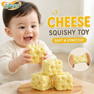 Aoduoyaya Cheese Squishy Stress Relief Toy Realistic Design Slow Rising Tpr Silicone Squeeze Fidget
