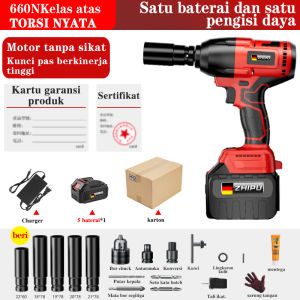 ZHIPU　Kunci pas tumbukan tanpa sikat Kunci pas tumbukan tanpa kabel 48V Kunci pas tumbukan elektrik Kit kunci pas tumbukan listrik