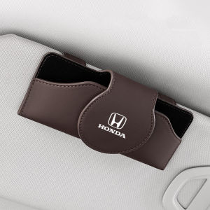 Honda Car Leather Glasses Storage Box Sun Visor Sunglasses Holder For City Hatchback Civic fc fd Accord Jazz BRV HRV CRV Odyssey WRV VEZEL Accessories