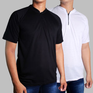 Kaos Kerah Resleting Lengan Pendek Distro & Baju Kaos Polo Pria Terbaru