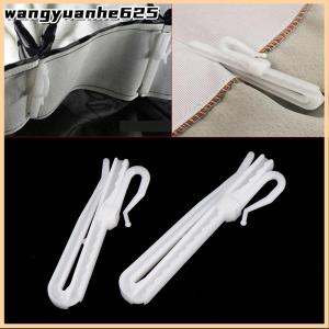 [WYH Store] 👗 10Pcs Curtain Hanging Hooks Ring Window White Plastic Curtain Hook For Home Office Curtain Accessories 7cm 8.5cm