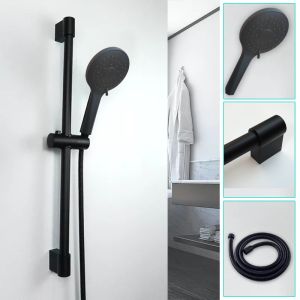 Shower Paket Lengkap 1 Set Warna Hitam Bahan Abs dan Stainless SJ-69+SJ-224+JS-64