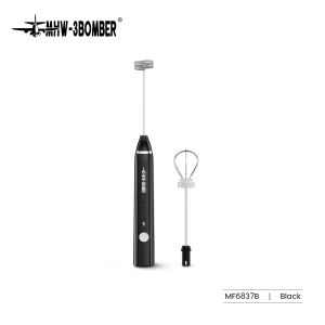 MHW-3BOMBER Powerful Milk Frother Foam Machine Stainless Steel Electric Milk Beater Egg Foam Portable Milk Mixer