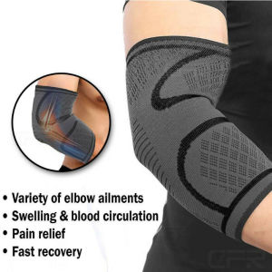 Sports Elbow Brace Support Arm Sleeve Pads Strap Arthritis Guard Bandage Wrap Band Gym Knitted Elbow Pads For Men And Women